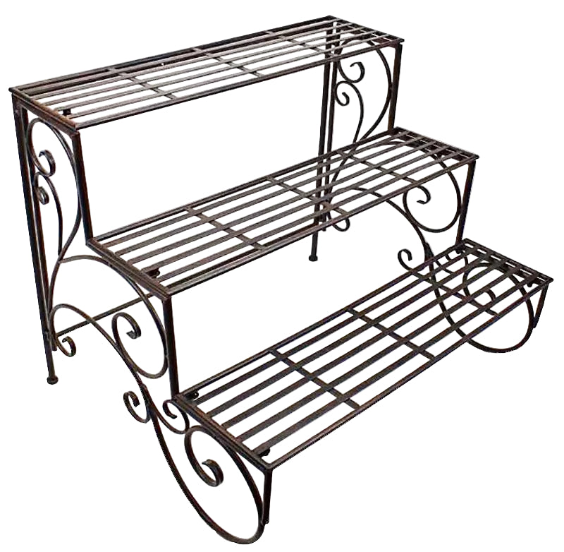 Fancy 3 Tier Rectangular Metal Plant Stand