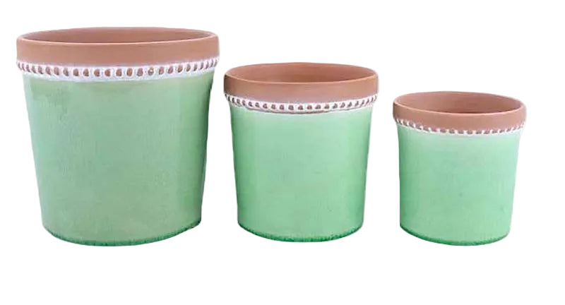 Round Planters Celadon Green