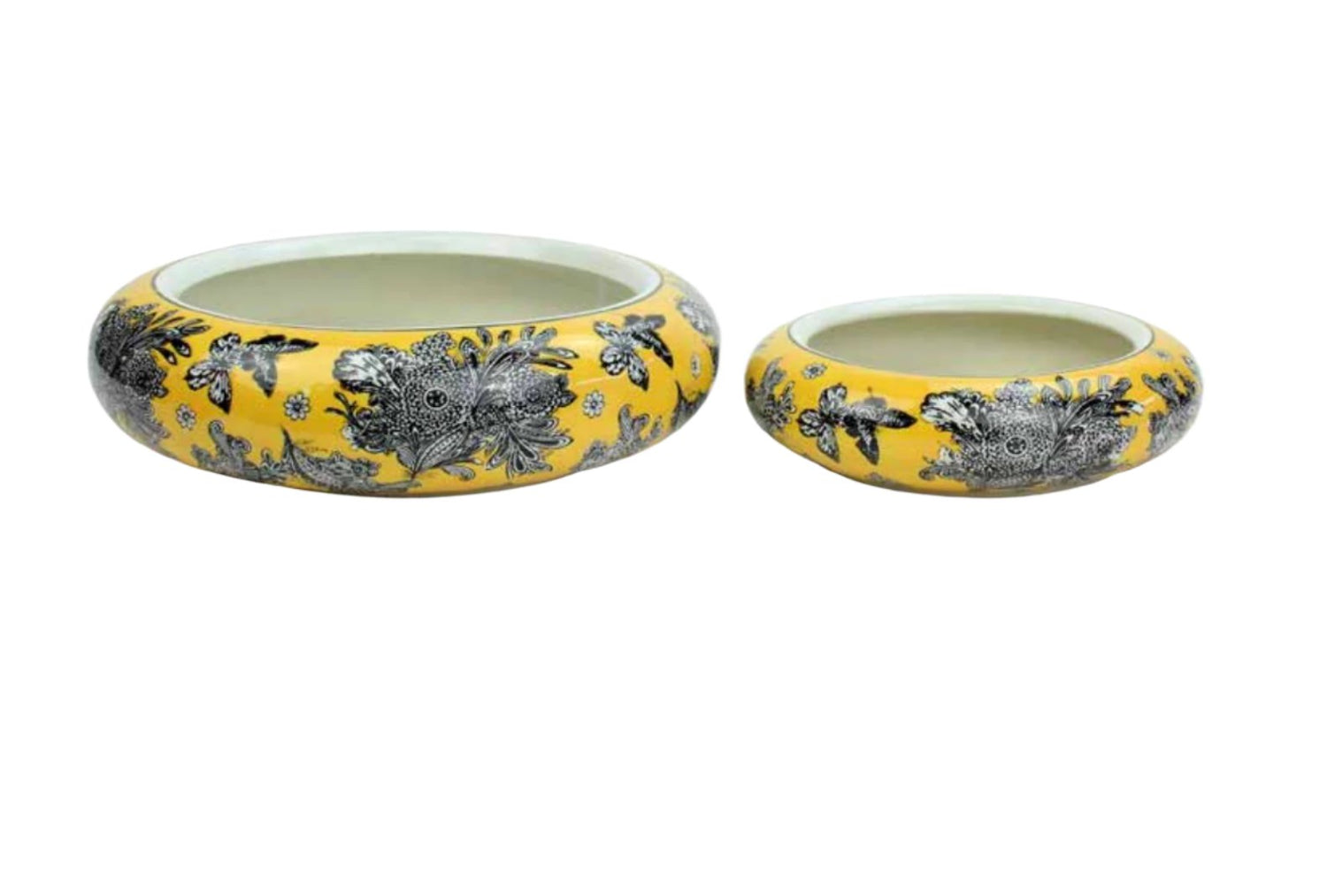 Planter Bowls with Saucer - Wild Canary