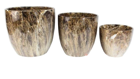 Planter Pots - Emperador Finish
