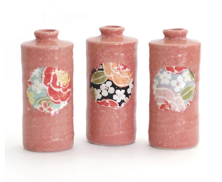 Pink Hana Bana Cylinder Bud Vase