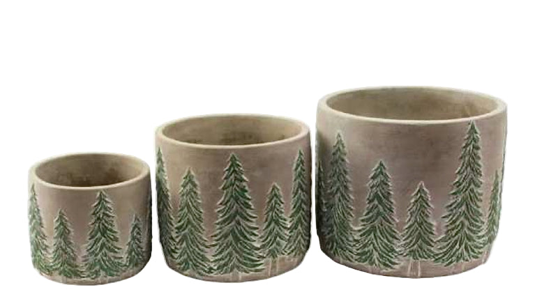 Round Christmas Design Pot