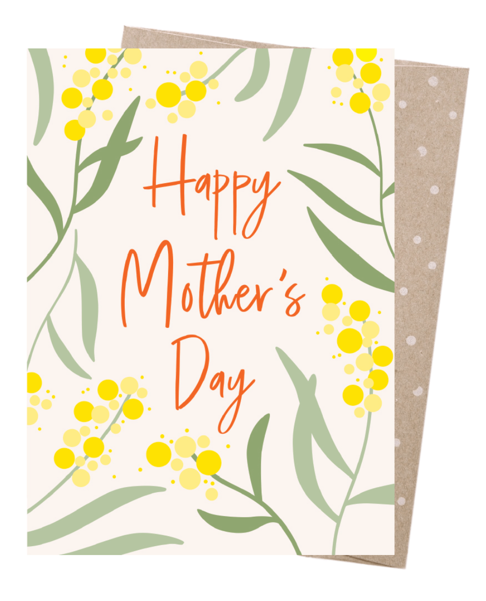 Earth Greeting Card - Mother's Day Wattle