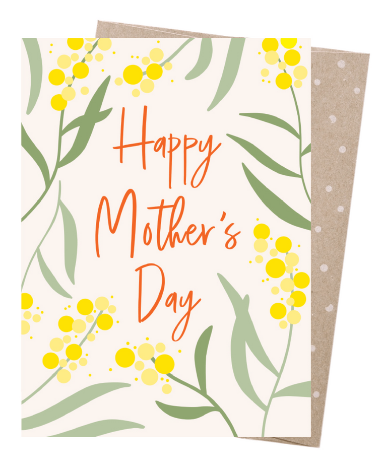 Earth Greeting Card - Mother's Day Wattle