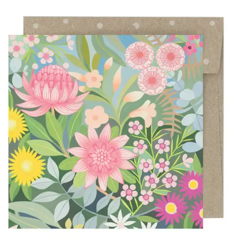 Earth Greeting Card - Bush Bouquet Mini Card