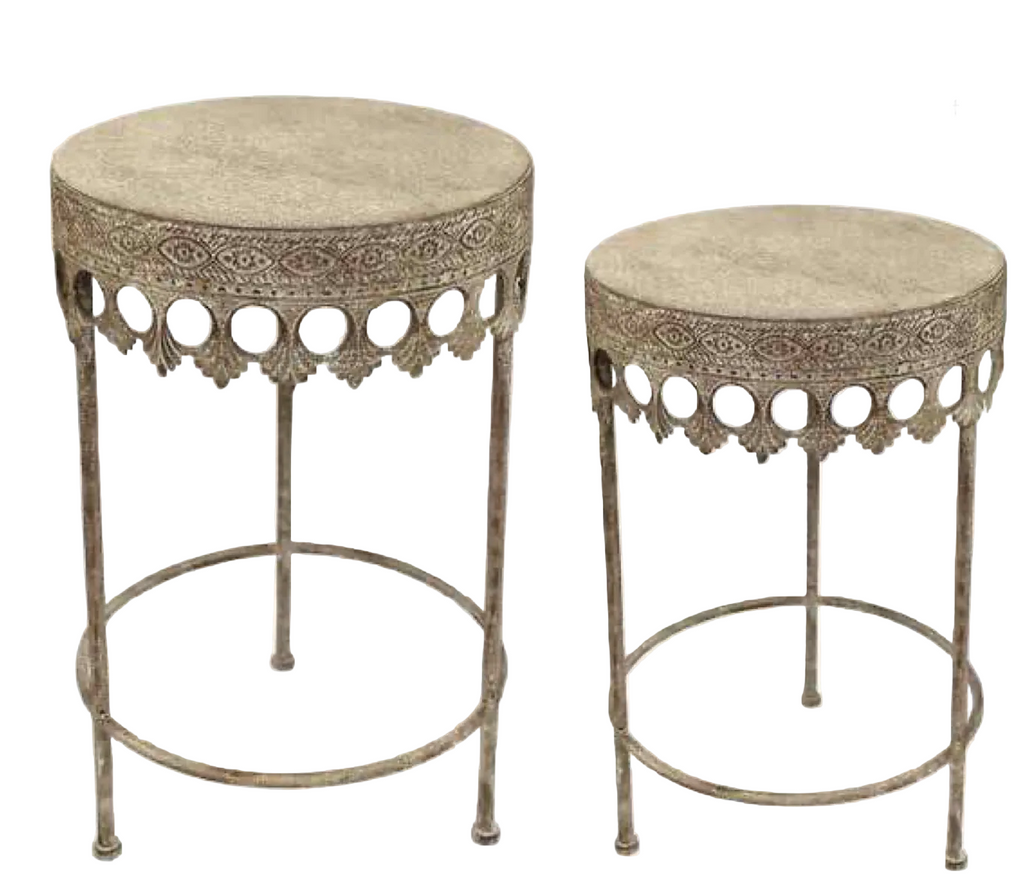 Metal Plant Stands Hammered Trim