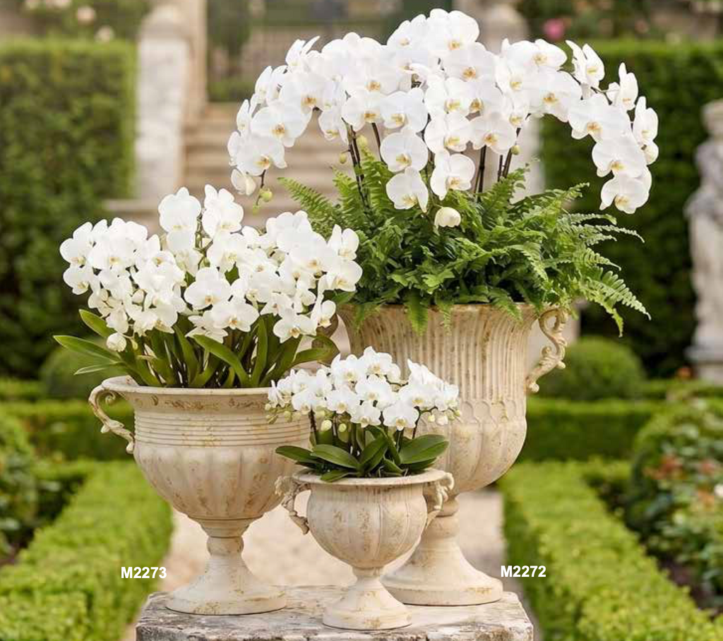 Classic Design Aged Finish - Metal Planter Urn