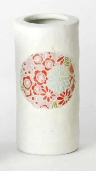Spring Yuzen Tube Japanese Bud Vase