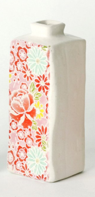 Spring Yuzen Rectangle Japanese Bud Vase