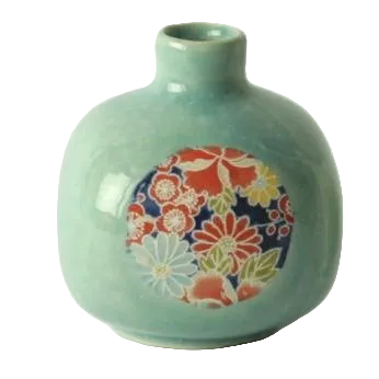 Spring Yuzen Square Japanese Bud Vase