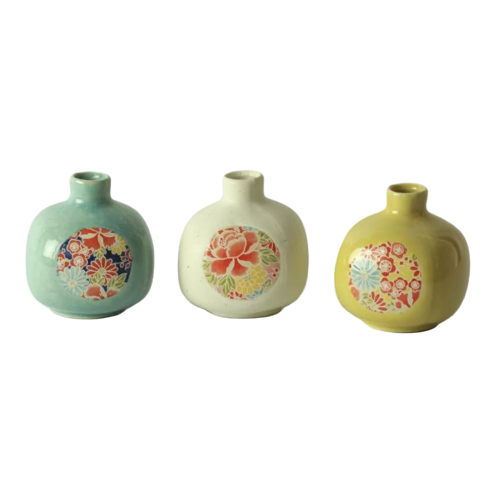 Spring Yuzen Square Japanese Bud Vase