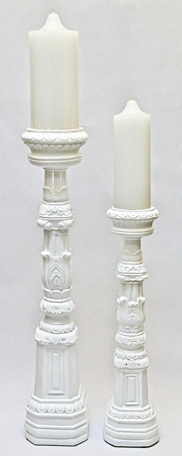 Candle Holder Glossy White