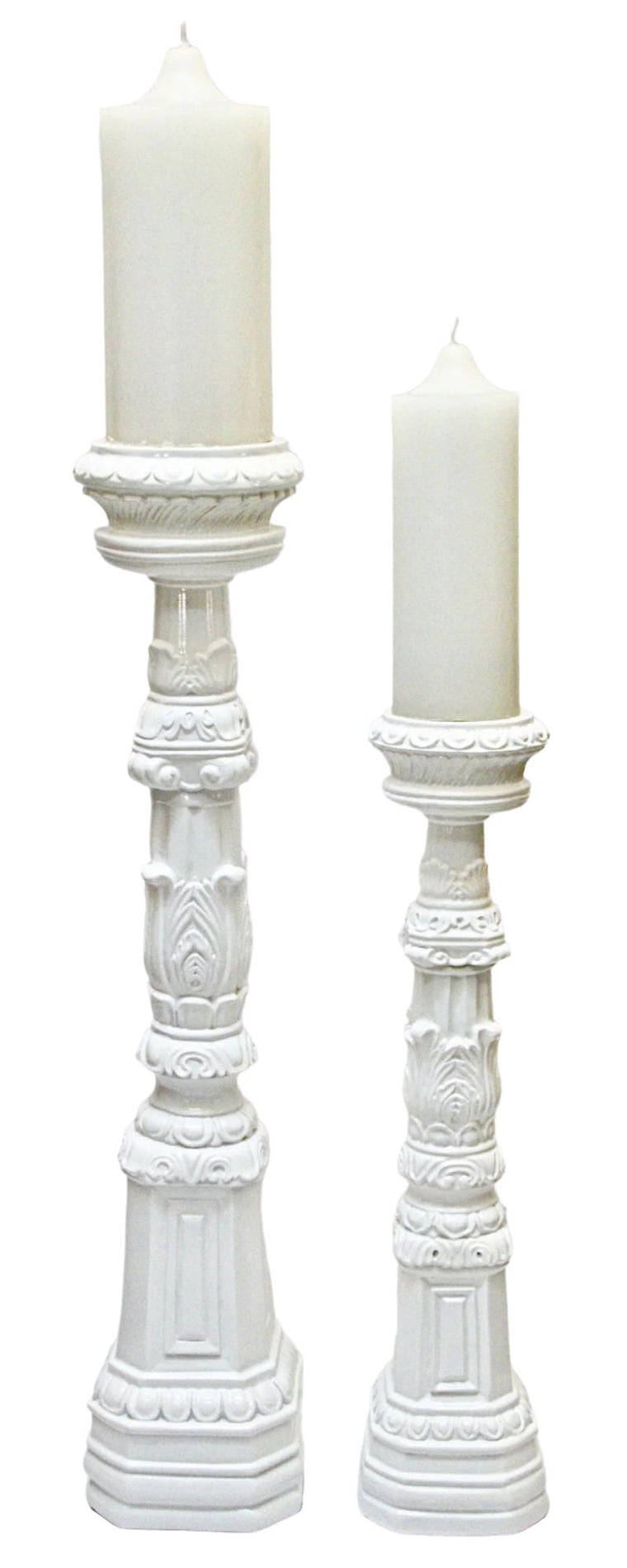 Candle Holder Glossy White