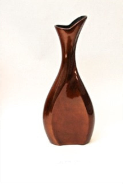 Vase Ceramic Lacquer – Brown Silver