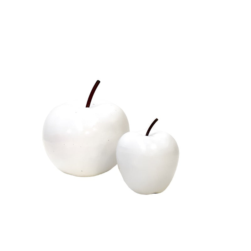Apple Figurine White Set of 2