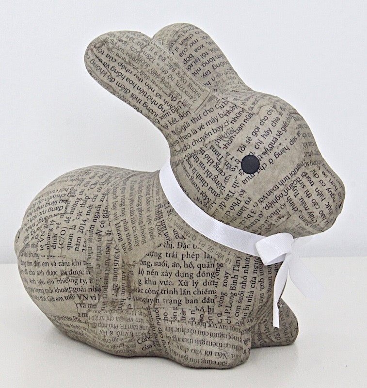Rabbit Recycled Newspaper