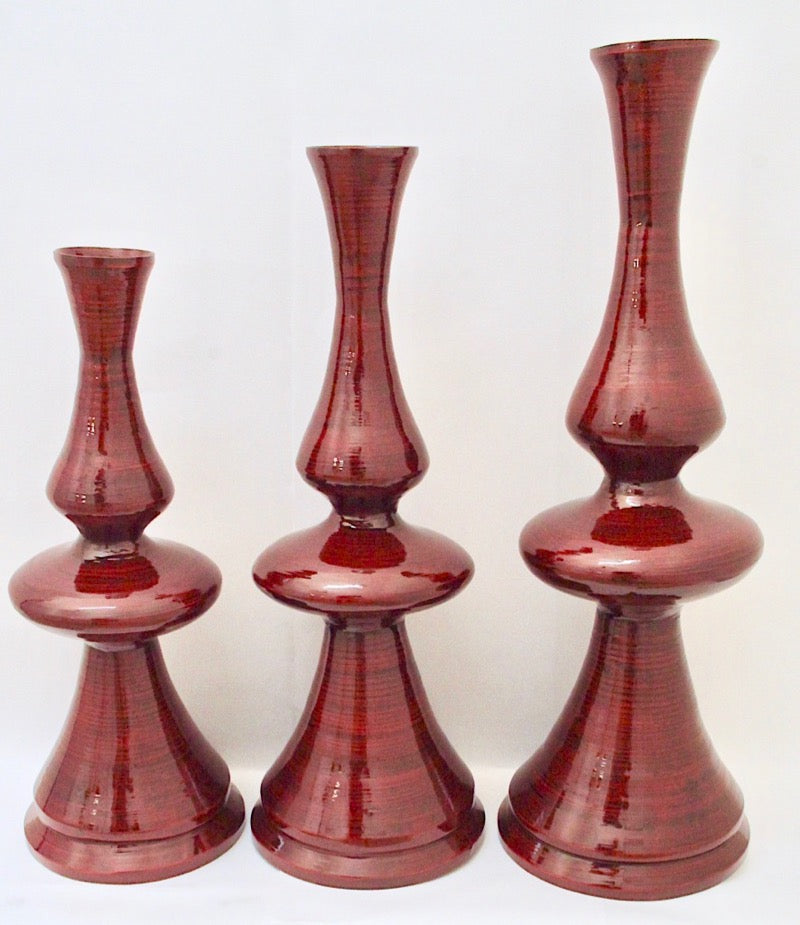 Vase Bamboo Red