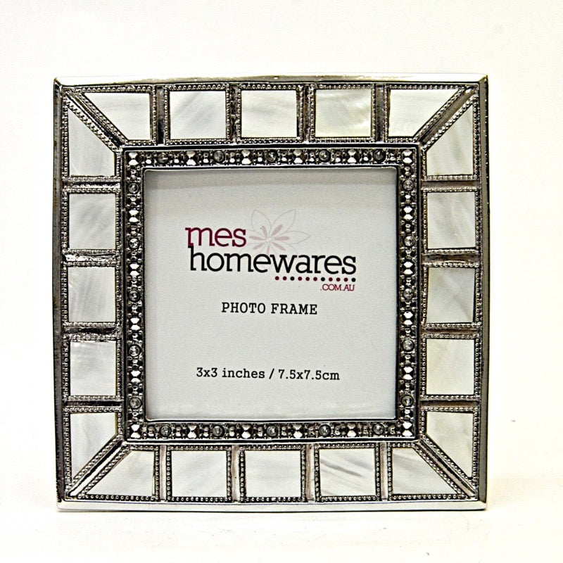 Photo Frame Bevelled Mother of Pearl 3×3