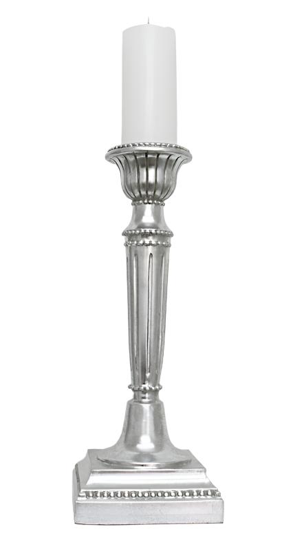 Candle Holder Silver Leaf