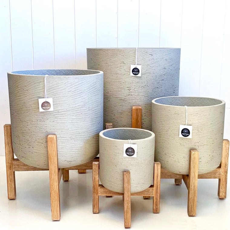 Petite Acacia Pot Grey Wash