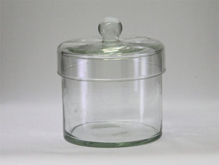 Glass Canister With Lid. Slim Small