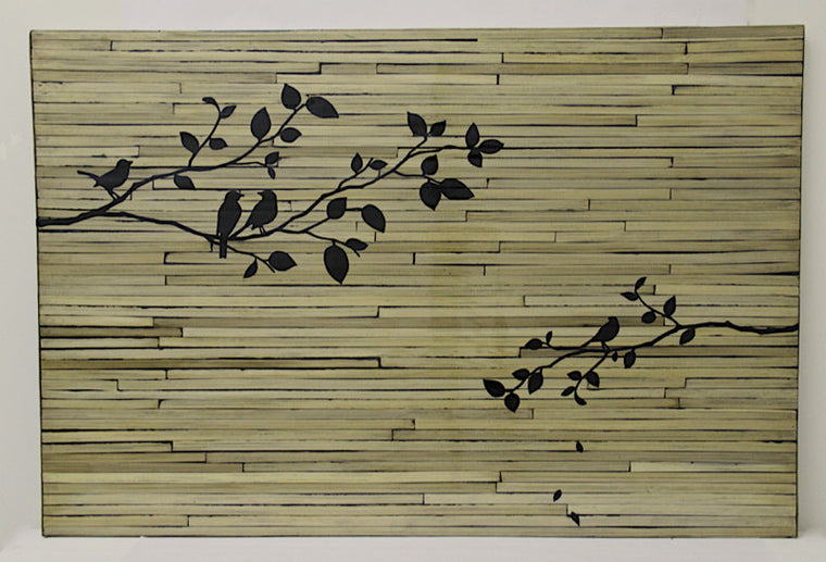 Wall Art Bird and Branch Bamboo