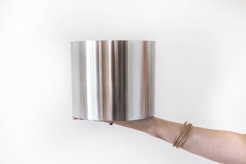 Silver Cylinder Vase - Large