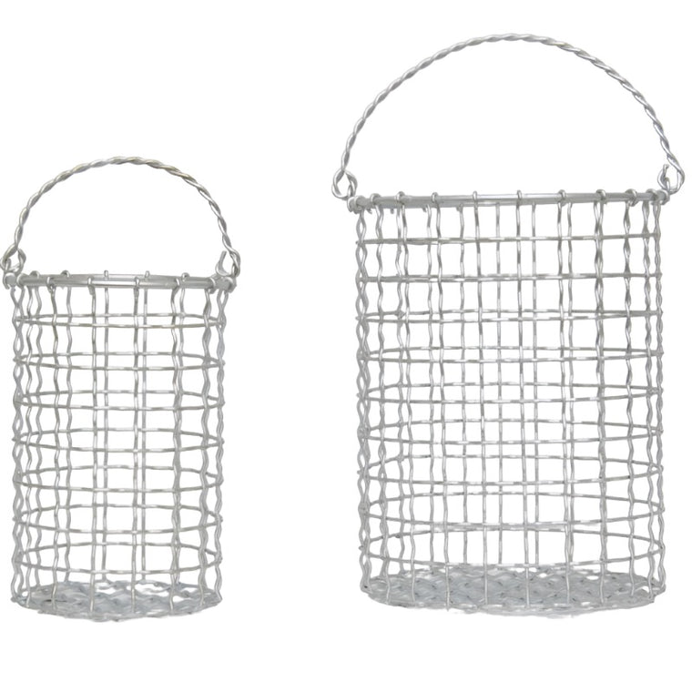 Baskets Round Set of 2 Iron Plated