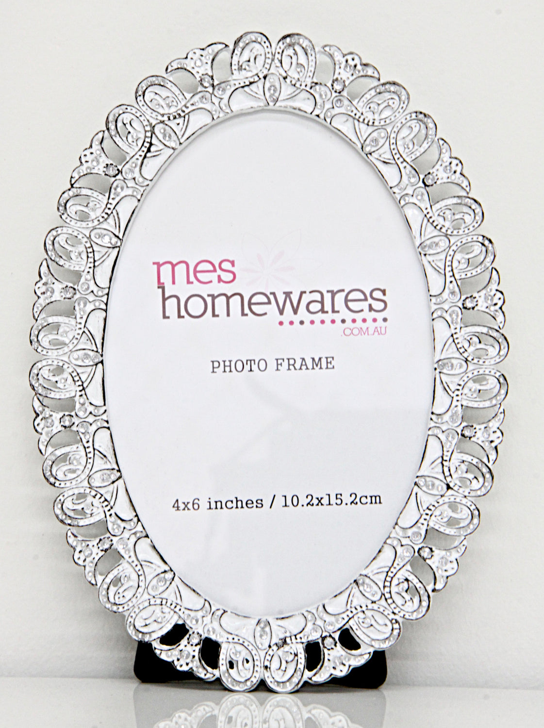 Photo Frame Oval Lace 4×6