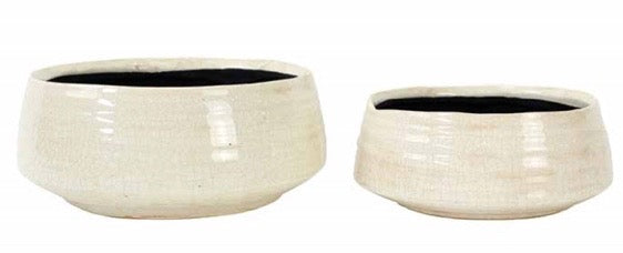 Tremargat Concave Ceramic Bowl - White Pearl