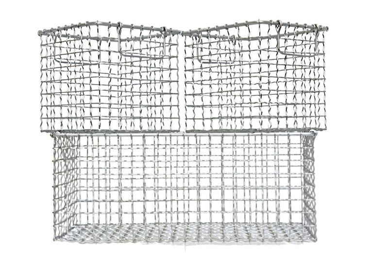 Baskets Rectangular Set of 3 Iron plated