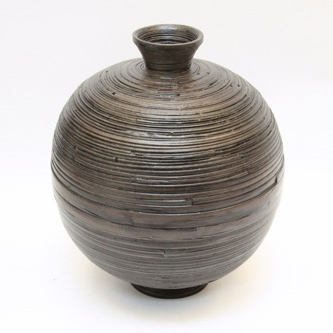 Vase Raw Matte Black Bamboo – Original (36cm)