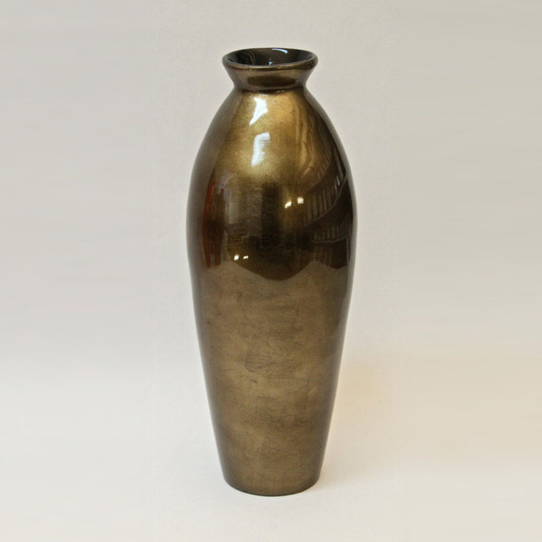 Vase Lacquer – Bronze Silver (41cm)