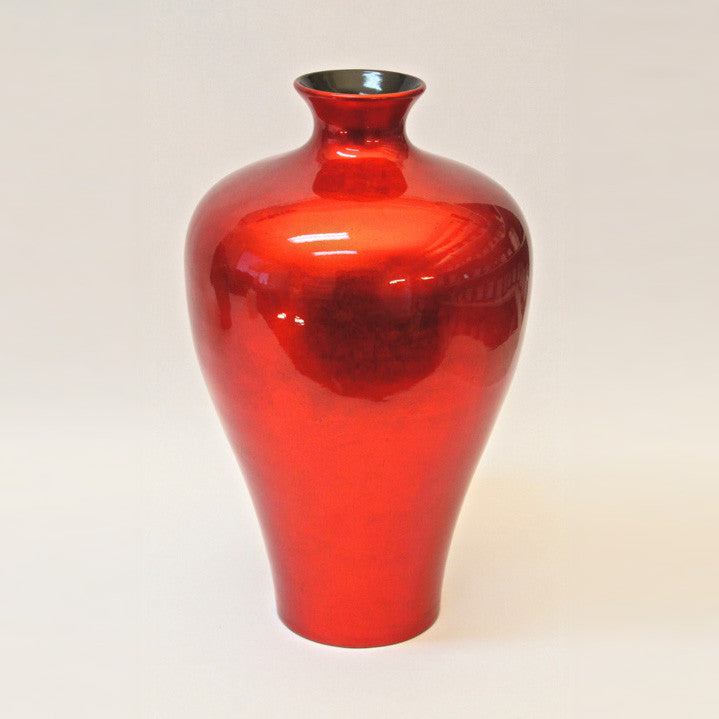 Vase Lacquer – Small Size- Red Silver (42cm)