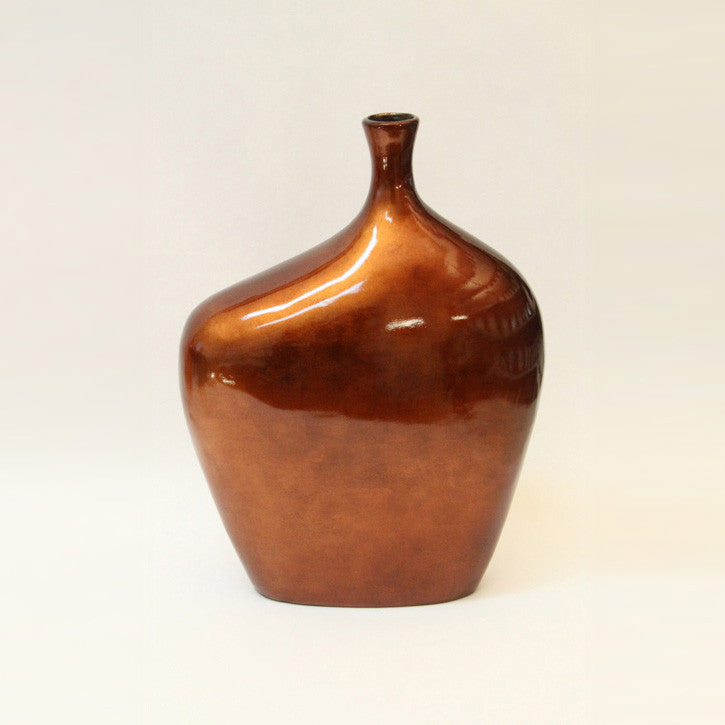 Vase Lacquer – Large – Brown Silver (42cm)