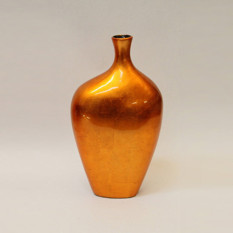 Vase Lacquer – Small – Orange Silver (36cm)
