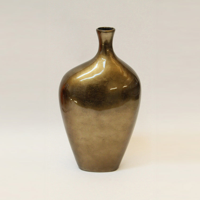 Vase Lacquer – Small – Bronze Silver (36cm)