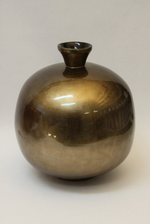 Vase Lacquer Small Bronze Silver (36cm)
