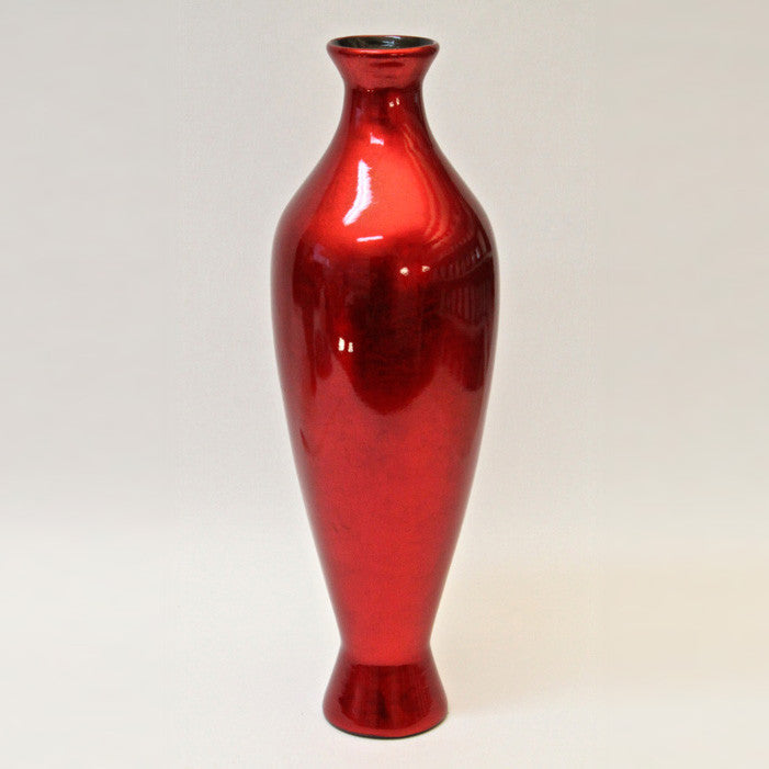 Vase Lacquer – Small Size – Red Silver (45cm)