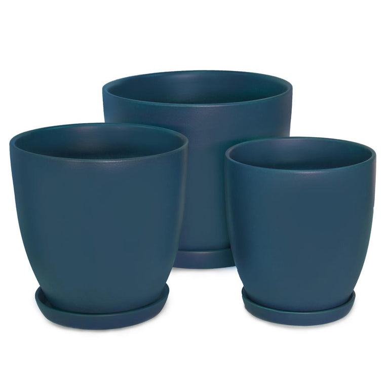 Large Dark Blue Pots