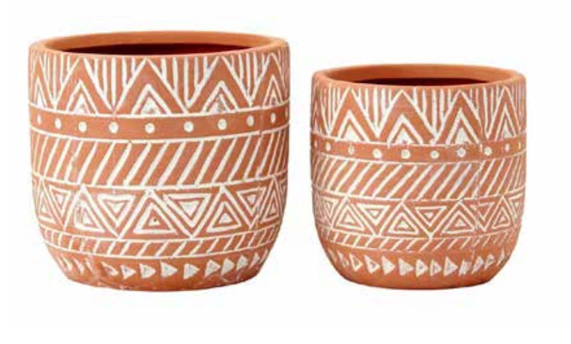 Aztec Tribal  Terracotta Pots
