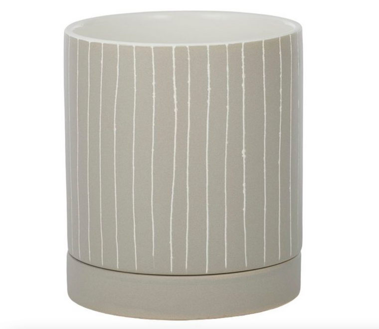 Hendrick Ceramic Pot with Saucer