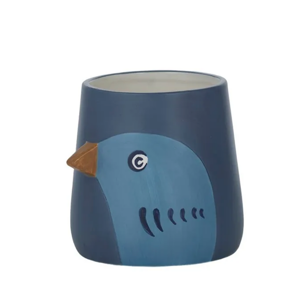 Bryce Bird Ceramic Pot Blue