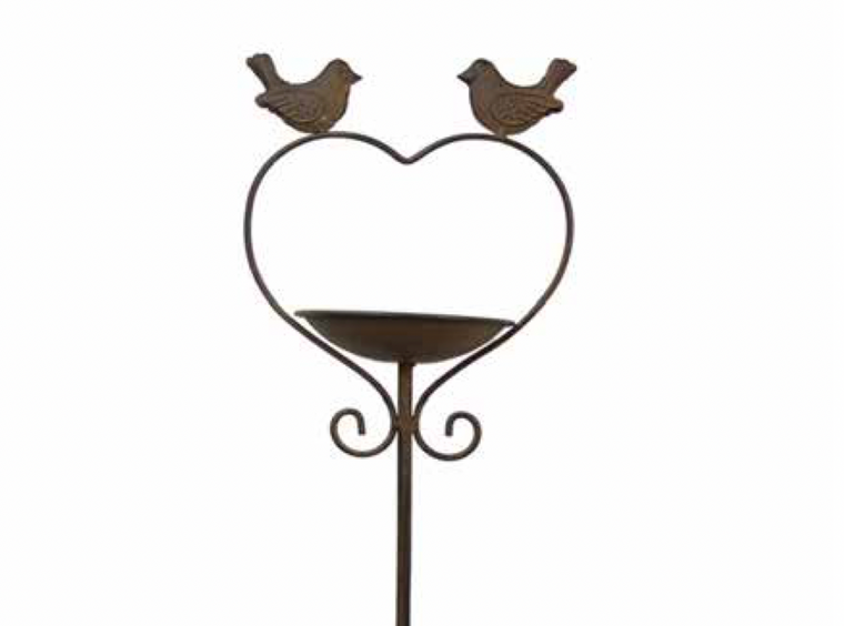 Heart Birdfeeder on Stake