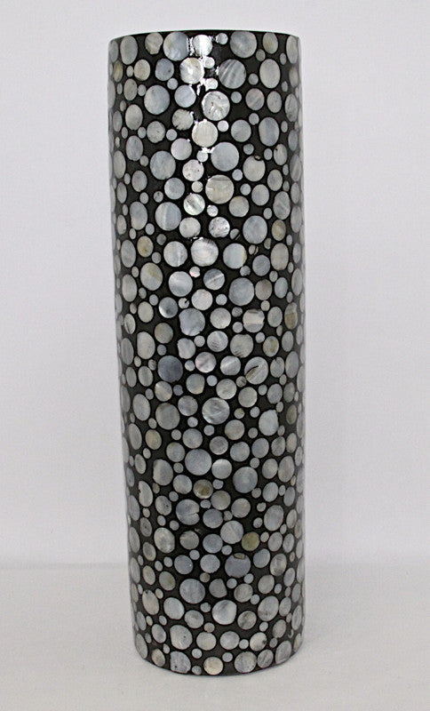 Vase Black Mother of Pearl
