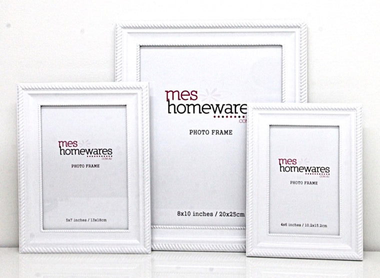 Photo Frame Plain White 4×6