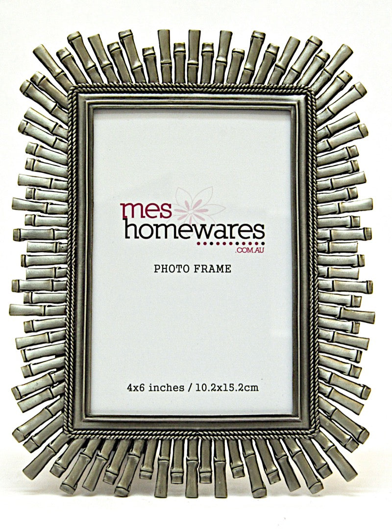 Photo Frame Sun Rectangle Brushed Silver 4×6