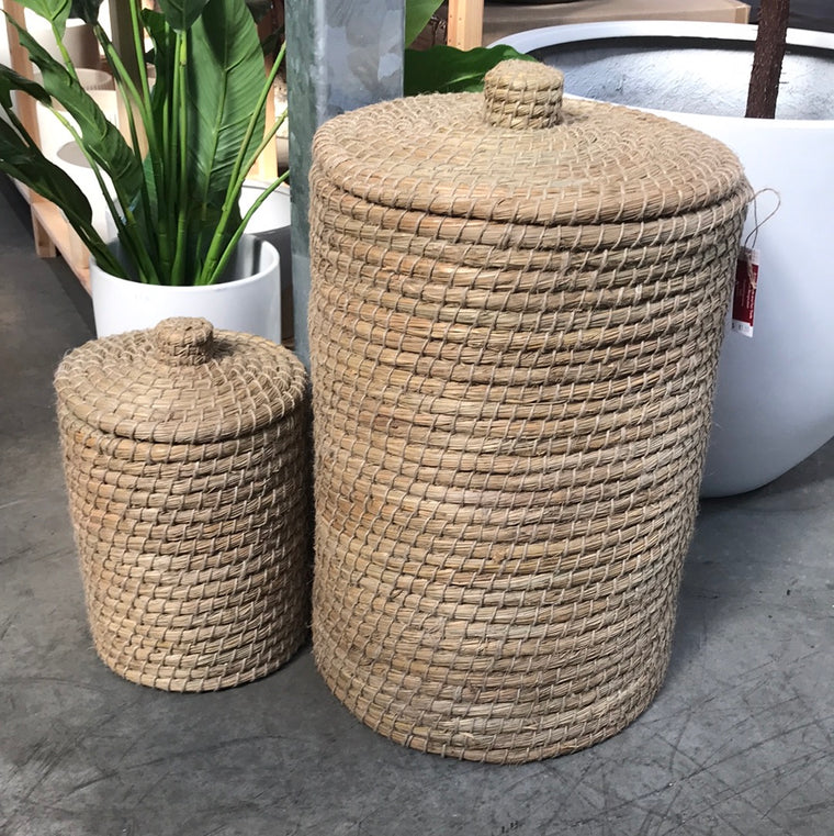 Kaisa Natural Storage Basket with Lid