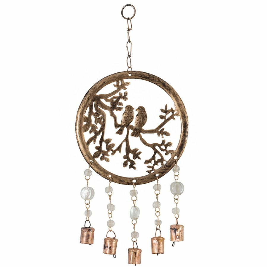 Handcrafted Circle of Life Chime with Birds, Beads and Bells