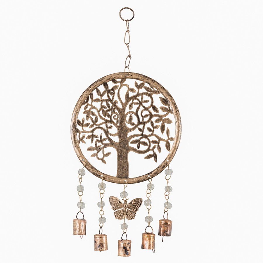 Handcrafted Tree of Life with Butterfly Beads